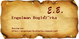 Engelman Boglárka névjegykártya