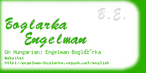 boglarka engelman business card